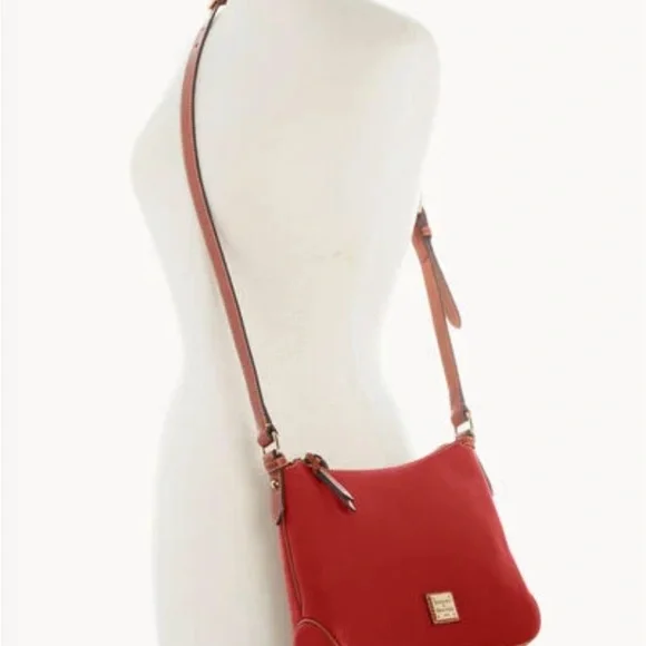 Dooney & Bourke Red Leather Shoulder Bag - Picture 2 of 6